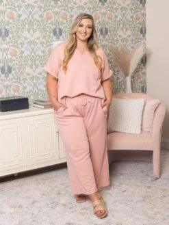 Textured Drawstring Waist Band Cropped Pants | S-3X Set W/ IT1766 -Women Clothing Shop e4130094a04e318a5addad9cb4817fd5