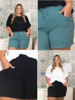 High Waisted Solid Knit Short | S-3X