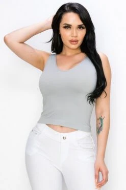 V-Neck Or U-Neck Reversible Seamless Tank | Reg - Plus Yelete -Women Clothing Shop e6cae64c14c3f4fb003a521e8dda8dfd