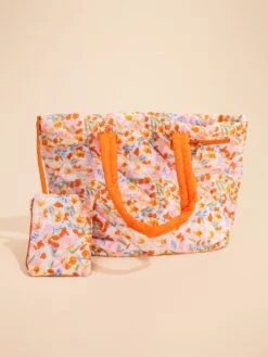 Floral Printed Puffer Bag -Women Clothing Shop e76048f93c47d4bcf9b4ea1500c73cdc