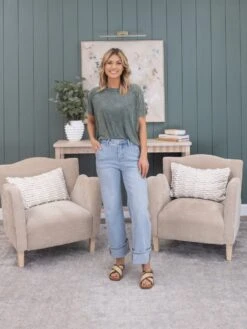 Risen Tummy Control High Rise Ankle Wide Cuffed Jeans | 0-3X 10 Risen Tummy Control High Rise Ankle Wide Cuffed Jeans | 0-3X -Women Clothing Shop e8f3ab4291aa63025ef412c76e54f54e