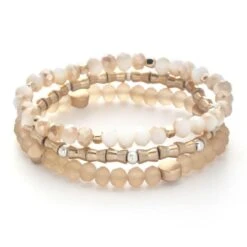 Multi Mix Bead Stretch Bracelet Set |