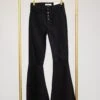 Zenana Distress High Rise Bell Bottom Jeans | 0 - 15