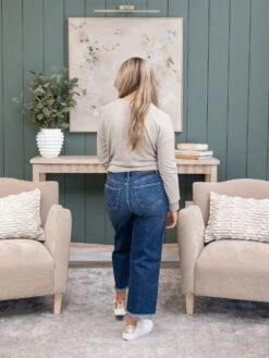 Judy Blue High Waisted Button Fly Destroy Hem Crop Wide Jean | 0-24 -Women Clothing Shop ea5c90ab61475263efdd60f8f50a19fe