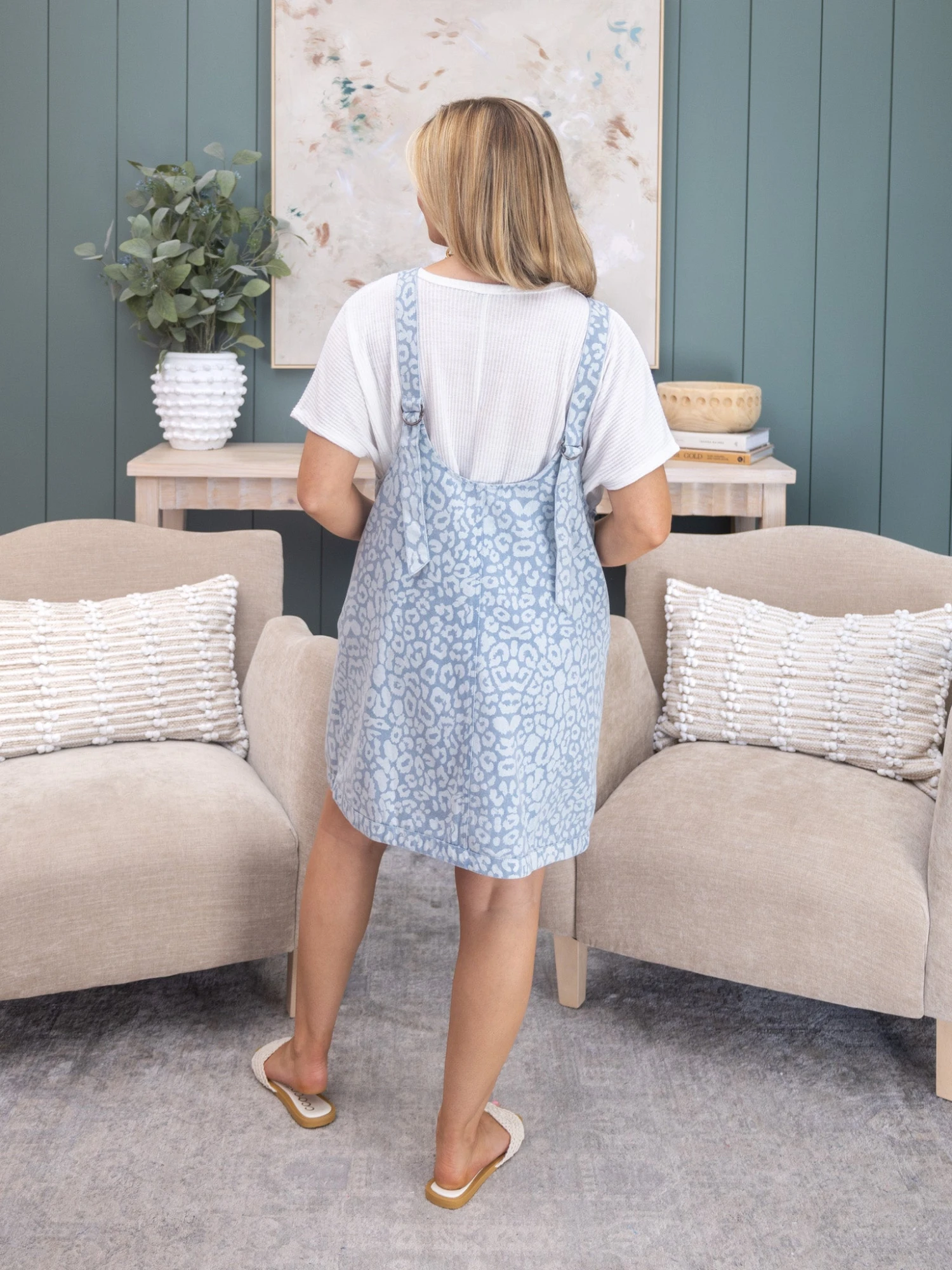 Leopard Pattern Adjustable Buckle Shoulder Strap Dress | S-L 4 Leopard Pattern Adjustable Buckle Shoulder Strap Dress | S-L - Image 4