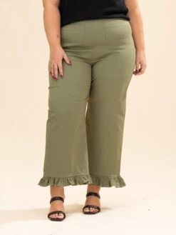 Stretch Front Pocket Ruffle Hem Twill Pants | S-XL 17 Stretch Front Pocket Ruffle Hem Twill Pants | S-XL -Women Clothing Shop edea422828fee482f4dabae15b262abb