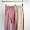 Solid Ribbed Wide Leg Pants W/ Pockets | S - 3XL SET W/ Sku47116