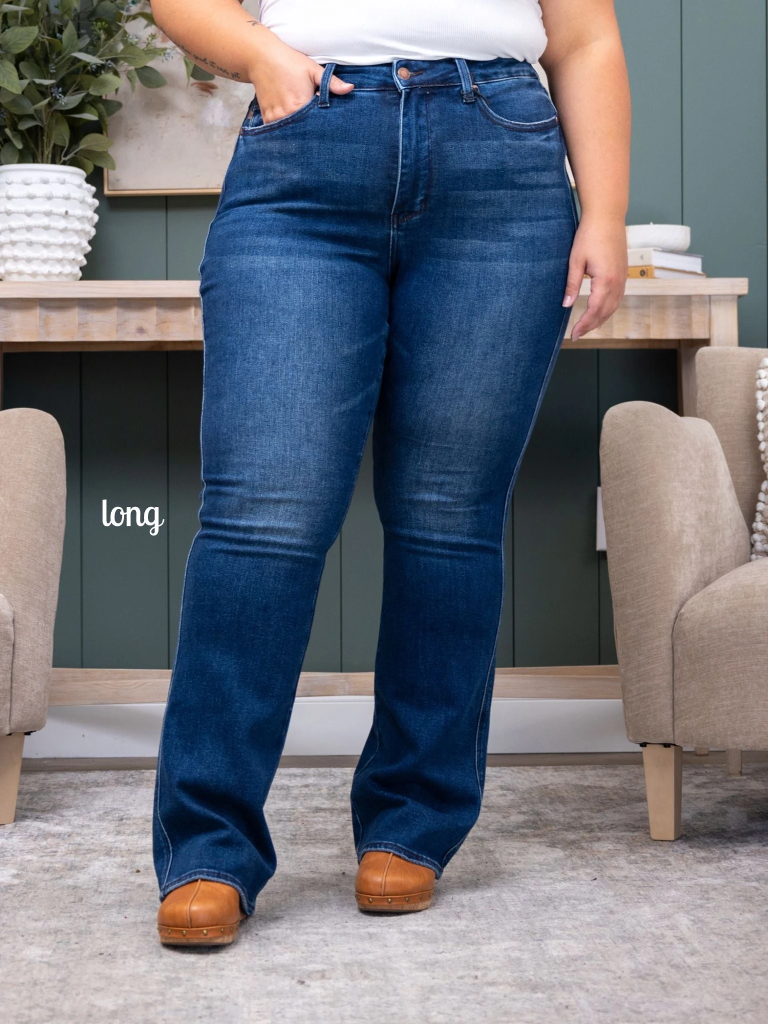 Judy Blue High Waist Tummy Control Back Pocket Embroidered Bootcut Jeans | 0 - 24 7 Judy Blue High Waist Tummy Control Back Pocket Embroidered Bootcut Jeans | 0 - 24 - Image 7