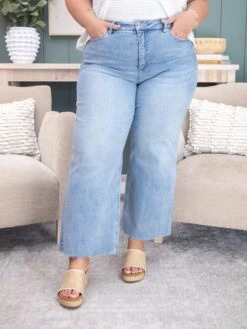 Mica Denim High Rise Wide Raw Hem Jean | 0-15 -Women Clothing Shop ef3f5971f60206a59af7ebbb07000f32