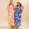 Smocked Tube Maxi Tiered Dress W/ Side Pockets & Contrast Shoulder Bow Ties | S-L