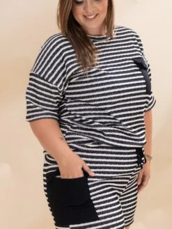 Jacquard Stripe Casual Shorts | S-3XL Pair W/ Sku61964 -Women Clothing Shop f0d7f4f8c914c6fed75c3b942ca6f1fc