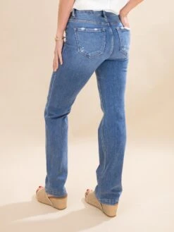 Risen Tummy Control High Rise Straight Jeans | 0-3XL -Women Clothing Shop f1694373e7542c8e95b32bd6994a1fef