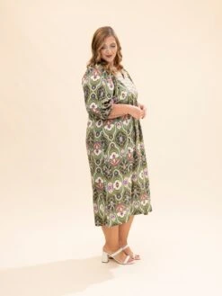 Mixed Abstract Print Collared Midi Dress | S-L -Women Clothing Shop f1df5413133f07671dae15a631883a91