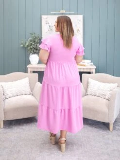 Airflow Ruffle Sleeve Tiered Midi Dress | S - L -Women Clothing Shop f1e1701ad21847e1420496ae19f93f12