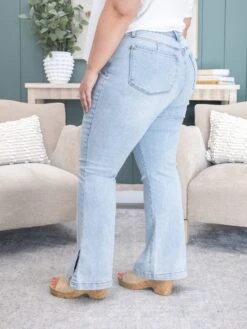 Judy Blue High-Waist Tummy Control Slim Boot Cut Jeans With Side Slits | 0-24W -Women Clothing Shop f2ec6998be4feffcc5c47af816c58802