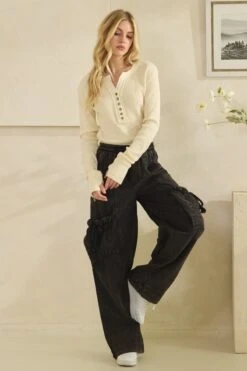 Elastic Waist String Point Big Pocket Trousers | S - XL Oli & Hali -Women Clothing Shop f3010f7e3579e7651076b3497ede28e3