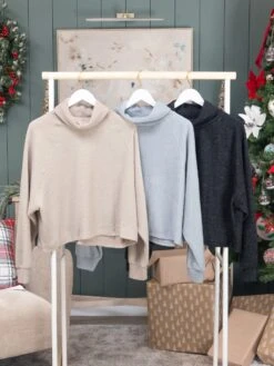 Charlotte Avery Cowl Neck Hacci Sweater | S - L