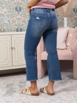 Risen Mid-Rise Crop Flare Button Down Jeans | 0 - 3X -Women Clothing Shop f4a9098a46573bc72e52da27ed577661