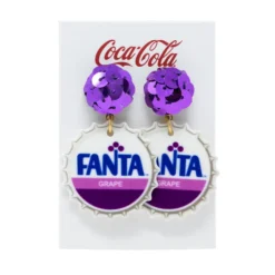 Coca-Cola Fanta Bottle Cap Earrings