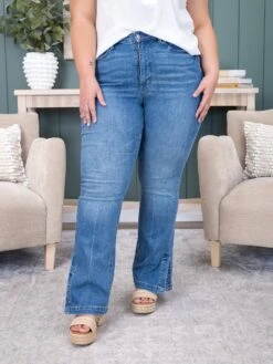 Judy Blue High Waist Tummy Control Vintage Wash Side Slit Slim Boot | 0-20 -Women Clothing Shop f57b25581015978da69965de321fabef