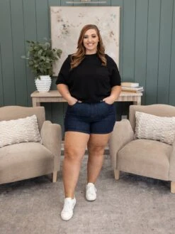 Judy Blue High Waist Heart Shaped Pockets Contrast Thread Shorts | S - 3XL -Women Clothing Shop f5c74723dd4f73d246bd8f64d2658f8f