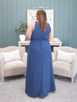 Airflow Sleeveless Ruffle Neck Maxi Dress By DD Design | S-3X -Women Clothing Shop f5c77badd7a48e403f36b5fe938c664e