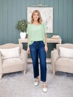 Risen High Rise Crop Wide Leg Jean | 0-3X -Women Clothing Shop f757e5647e4f63d14094e41a86d7c47b