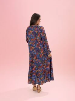 Floral Print V Neck Long Sleeve Flowy Maxi Dress | S-XL -Women Clothing Shop f7f114b168808a5033df1aab491da8d6