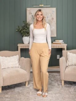 Smocked Wide Waistband High Waist Wide Leg Pants | S - 2XL 6 Smocked Wide Waistband High Waist Wide Leg Pants | S - 2XL -Women Clothing Shop f8f0c7b843dc87a7b5180592b7e18b73