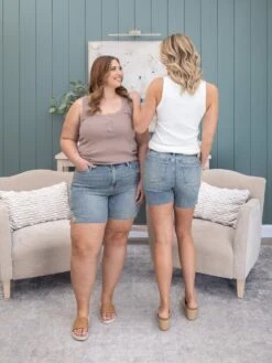 Judy Blue High Waist Side Slit Shorts | S - 3XL -Women Clothing Shop f9061ea4ac79c7ced7456e767aed4402