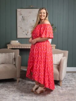 Off The Shoulder Printed Maxi Dress | S - 3X -Women Clothing Shop f912e815130a37e31189f52d36330b96