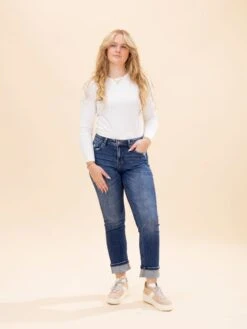 Mica Denim Mid Rise Straight Leg Jeans With Cuff | 0-22 -Women Clothing Shop f92d201c0c848188bb32d357754b87c2