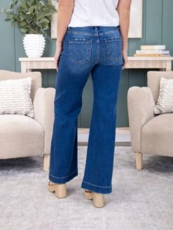 Risen High Rise Wide Leg Front Patch Pocket Jean | 0-3X -Women Clothing Shop f93bf234be9704b455b64cc810ce2bd7