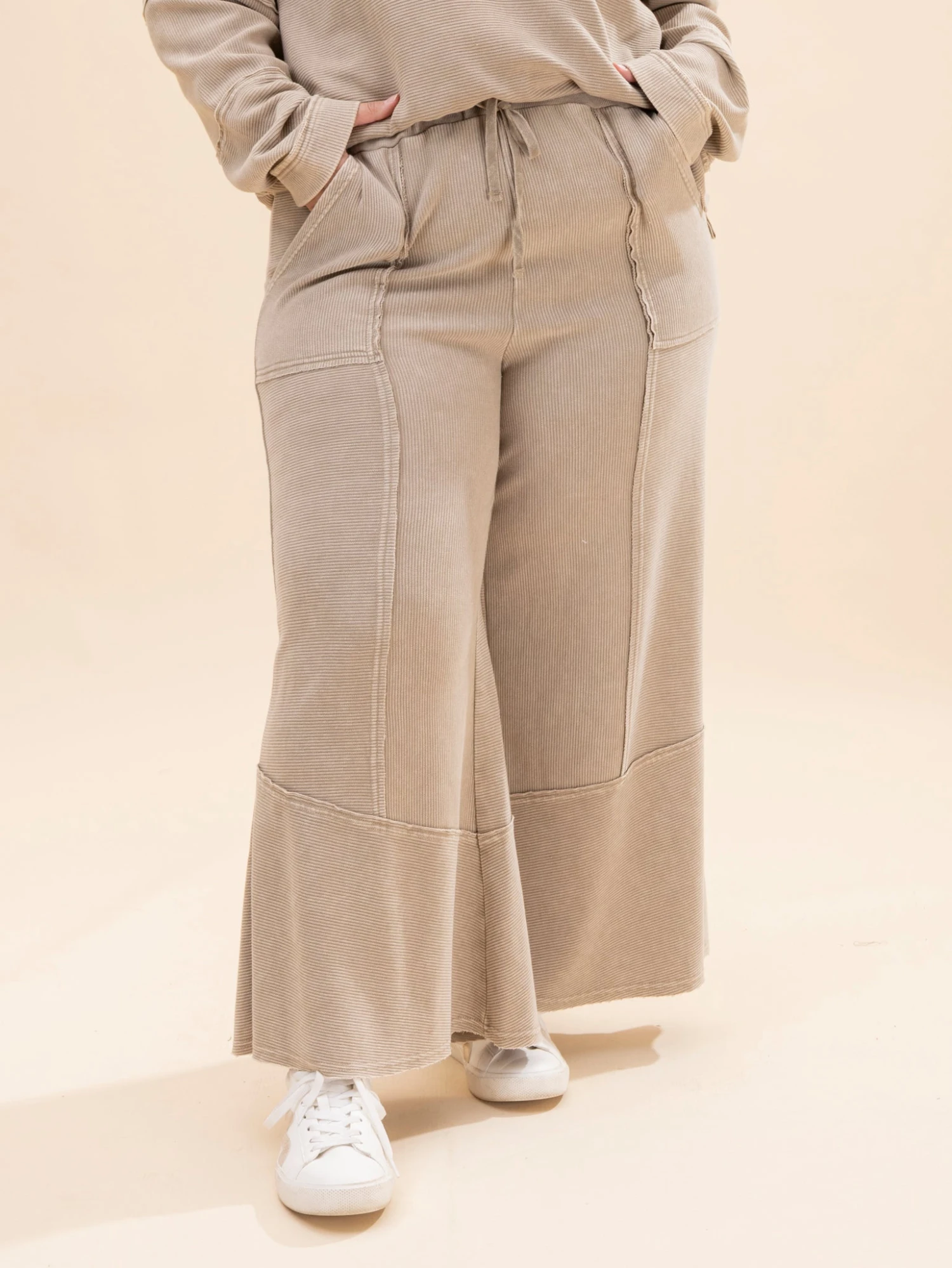Textured Thermal Wide Leg Pants | S-L Pair W/ Sku64102 1 Textured Thermal Wide Leg Pants | S-L Pair W/ Sku64102