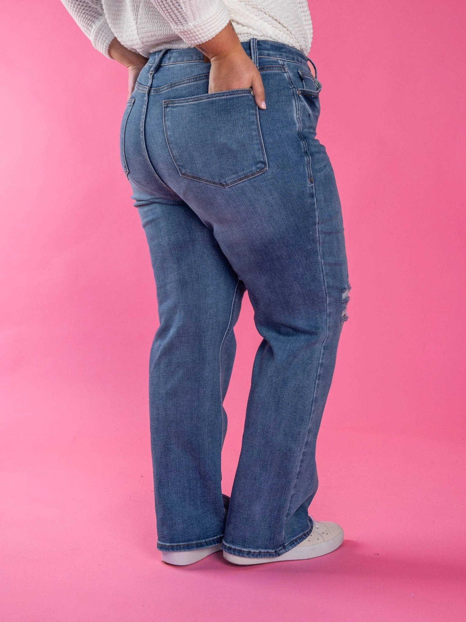 Judy Blue High Waist Tummy Control 90's Straight Leg Jeans | 1 - 24 5 Judy Blue High Waist Tummy Control 90's Straight Leg Jeans | 1 - 24 - Image 5