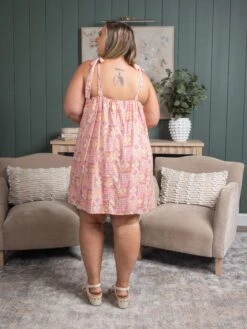 Patterned Tie Strap Dress | S - 3X -Women Clothing Shop fa8a59dd08ad66c050e2b024f4e38a4c