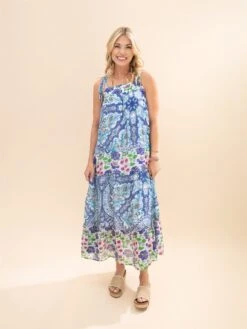 Mixed Print Chiffon Midi Dress W/ Pockets | S-L -Women Clothing Shop fabfe3af5053b930ec052c80b76597bc