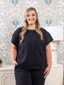 Flower Textured Cropped Wide Leg Pants | S-3X Set W/ Sku52246 -Women Clothing Shop fb4744bc6f6353ac0ad8422d9fa0cdcc