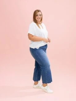 Diva Denim High Rise Wide Leg Crop Jeans | 0 - 20 -Women Clothing Shop fe3c65ae330faae6110ccf6adad91e41
