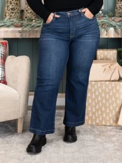 Risen Tummy Control High Rise Crop Wide Jeans | 0-3X -Women Clothing Shop feba28c0ef9321963145e286c8dba69b