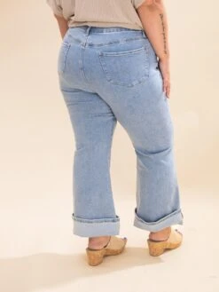Saige Denim High Rise Cuffed Kick Flare Jeans | 1-3XL -Women Clothing Shop fefa43aa9375c19cf25609ccbedc19b7