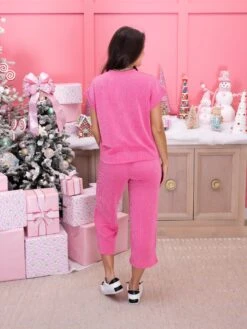 Raised Rib Long Pants With Elastic Waist By DD Design | S - 3XL Pair W/ Sku57744 -Women Clothing Shop ff61bb335884f7ba4c070edd5af64fae