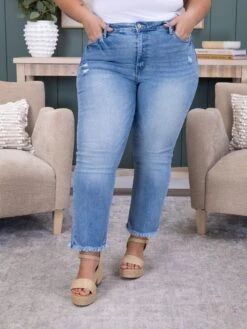 Zenana Mid Rise Straight Raw Hem Cropped Denim Jeans| 1-18 -Women Clothing Shop ff8e5564445b2af0b5dcda68d6b446ad