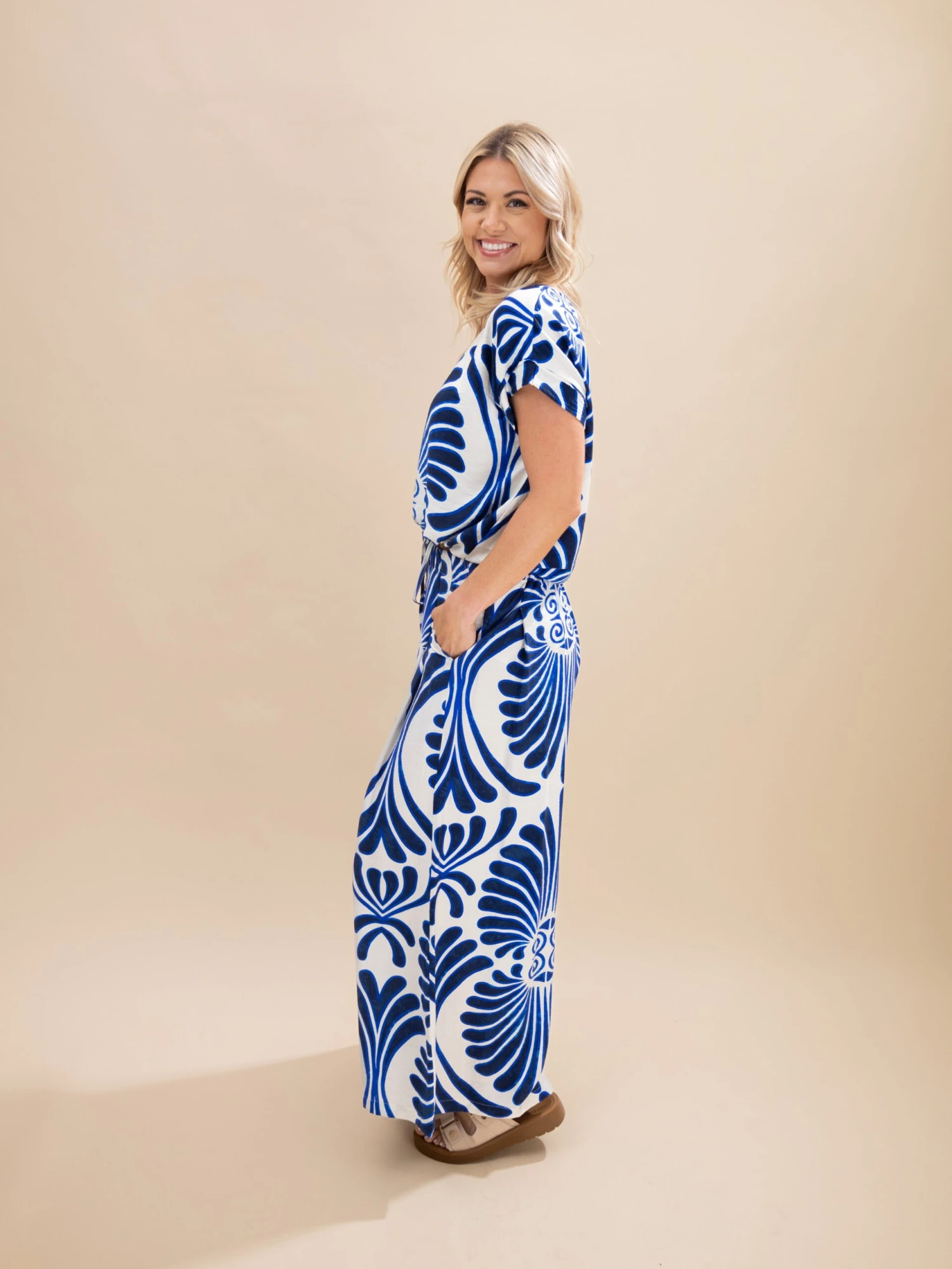 Tropical Swirl Wide Leg Pants | S-L Pair W/ Sku62960 2 Tropical Swirl Wide Leg Pants | S-L Pair W/ Sku62960 - Image 2