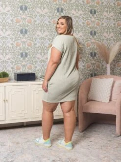 Twist Ribbed Short Sleeve Dress | S-3X -Women Clothing Shop ffed1c4df5de33d3547d9a5e3b10e7da