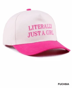 Zenana Literally Just A Girl Two Tone Canvas Cotton Cap | -Women Clothing Shop fff5f19c798bd3119afd0eeb76b61846