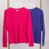 Ribbed Long Sleeve Round Neck Raglan Sweater | S - L *Final Sale*