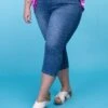 Judy Blue High Waist Cool Denim Pull On Capri | 0 - 24