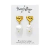 Heart Pearl Drop Earrings