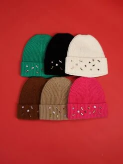 Knitted Crystal Beanie| *Final Sale*